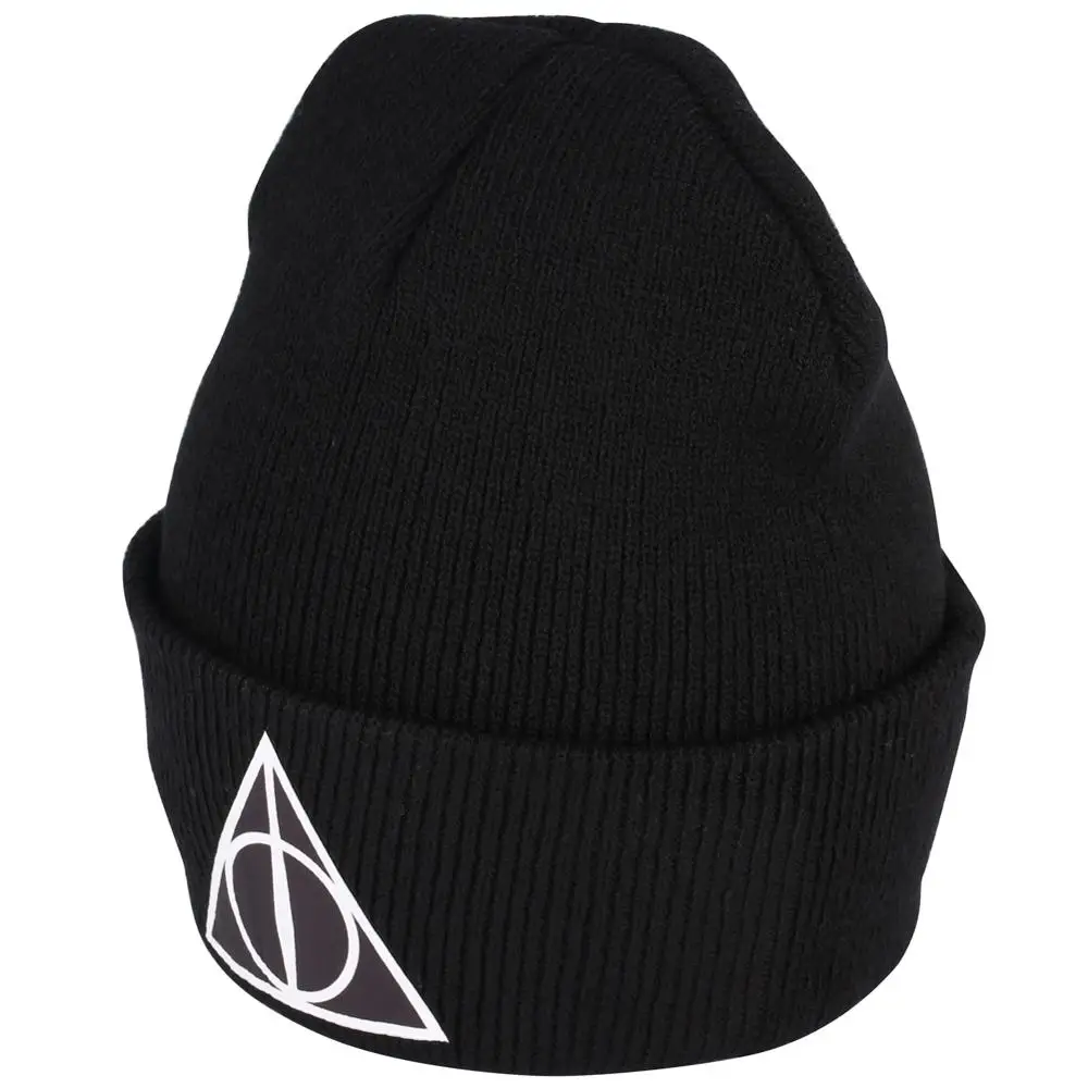 Черная Шапка-бини волшебная фантазия и Дары смерти вязаные шапки для женщин