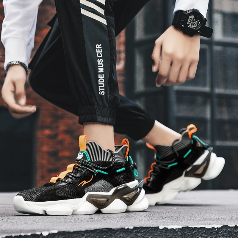 

Running Shoes for Men Sneakers Camo Socks Sneakers Athletic Sports Shoes Women Breathable Jogging Trainers Mesh Chaussure Homme