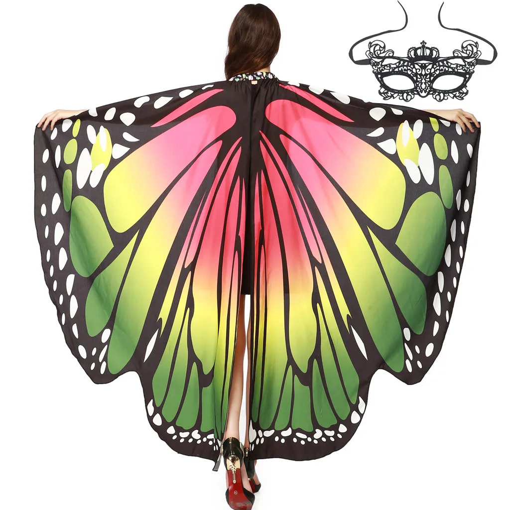 Belly Dance Butterfly Wings Shawl Dresses for Women Girls Dancing Fairy Carnival Costume Party Decor Foulard Femme Dropshipping# | Дом и сад