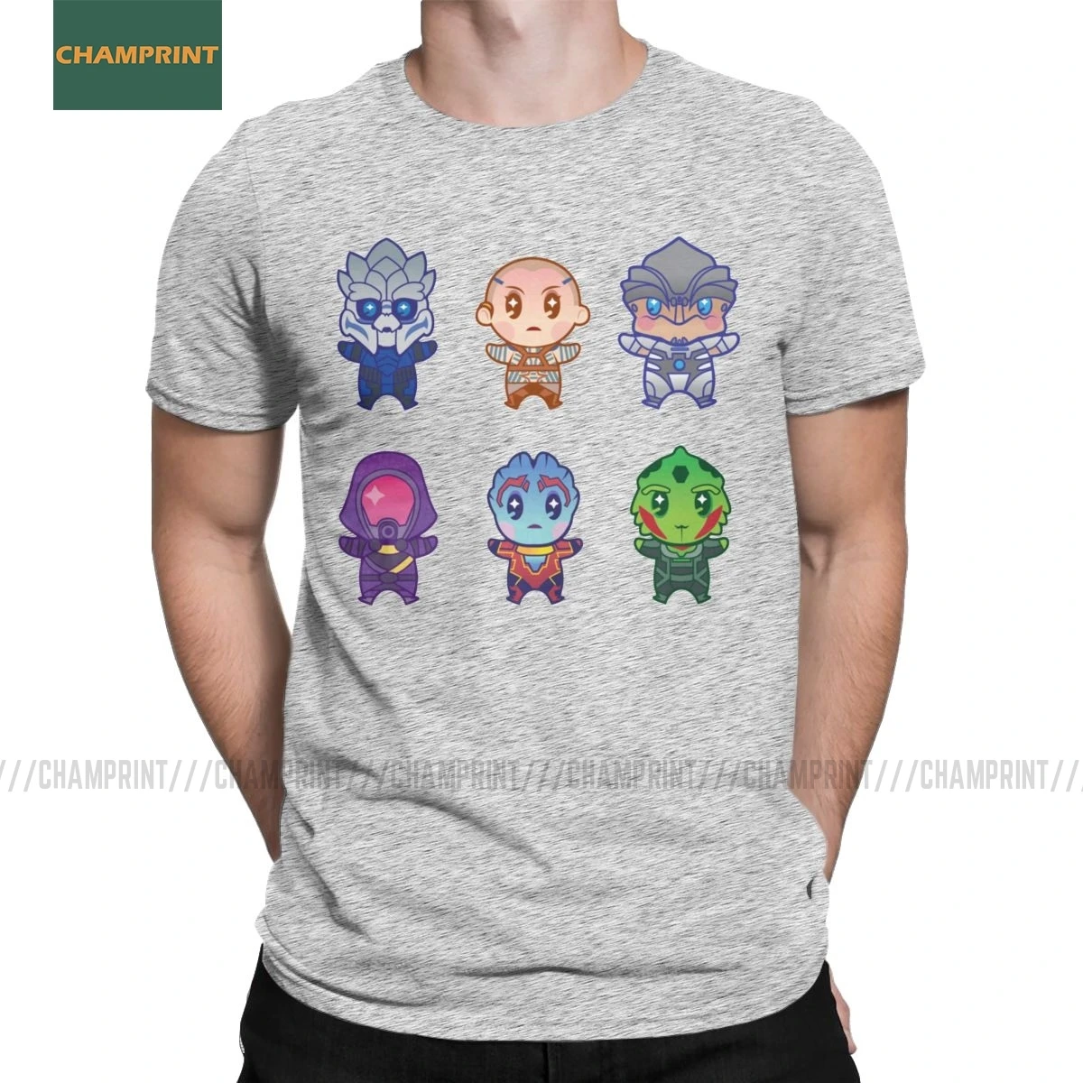 Для мужчин футболки специального K Mass Effect Винтаж хлопковые короткий рукав гаррус