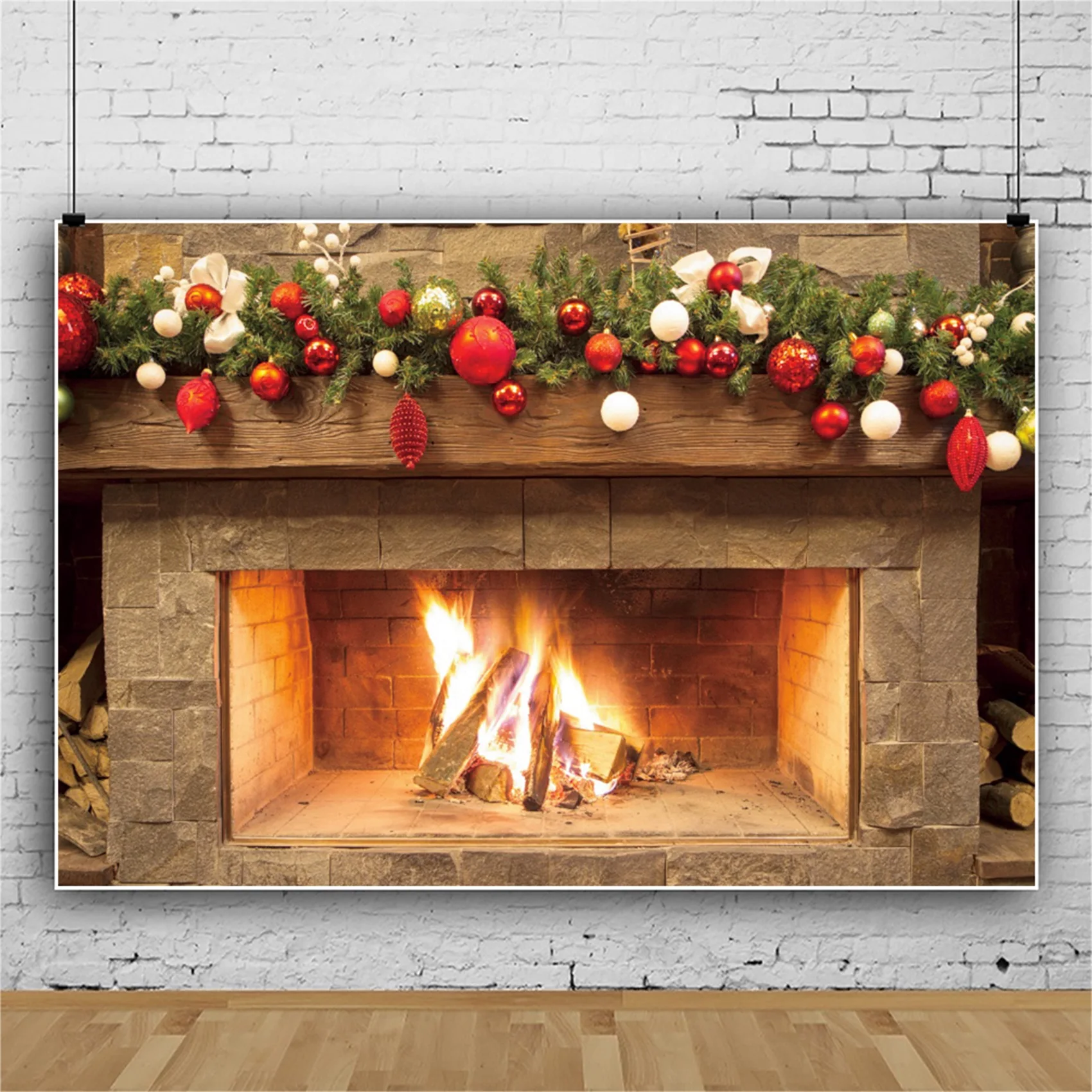 Фон для фотографирования детей Laeacco с изображением старого камня камина