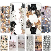 cat cute art phone case for xiaomi mi 11t 11i 11 ultra 10 lite 5g 12 pro 12x 10t 9t 9 8 6x 5x coque shell
