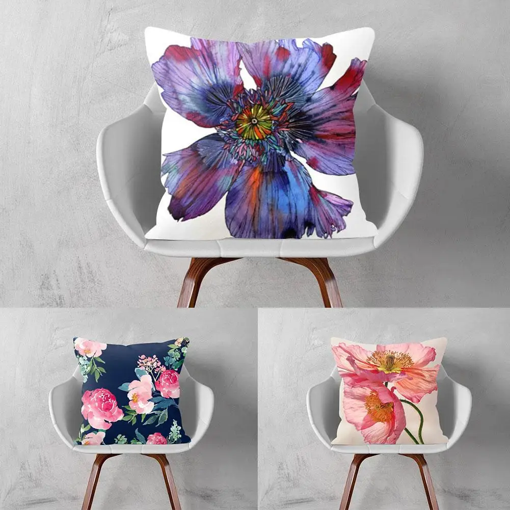 

Nordic Style Plant Flower Series Pillow Cushion Living Room Pillows Bed Head Backrest Cushion Pillow Cover Afternoon Pillowcase
