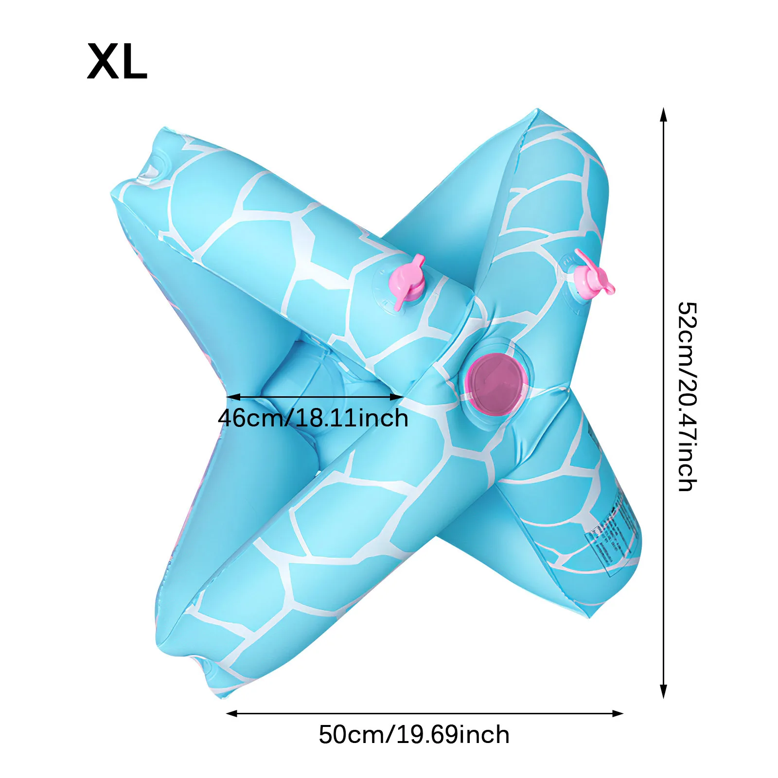 

Swimming Ring Inflatable Light Blue with Double Airbags Sturdy Summer Floating Ring Swimming Pool Water Toys Portable Women Men