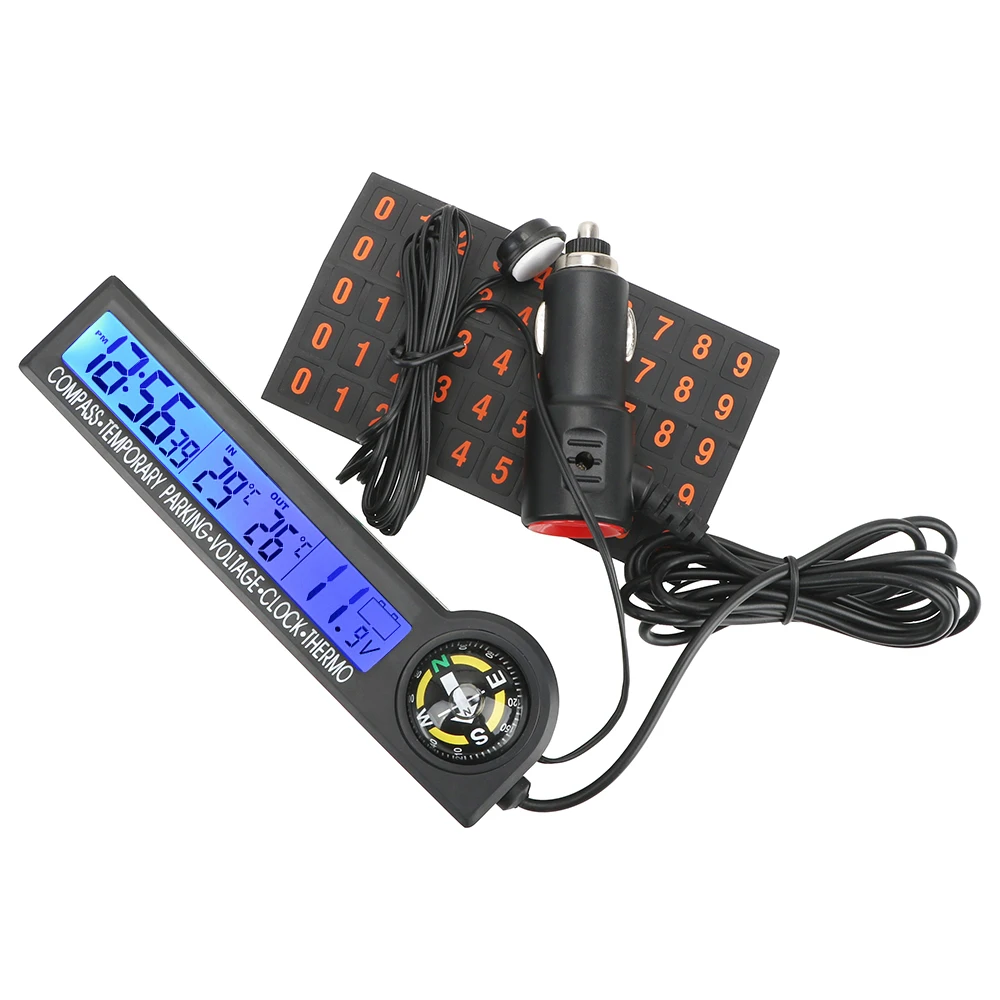 LEEPEE автомобильная карта временной парковки 5 в 1 многофункциональный компас