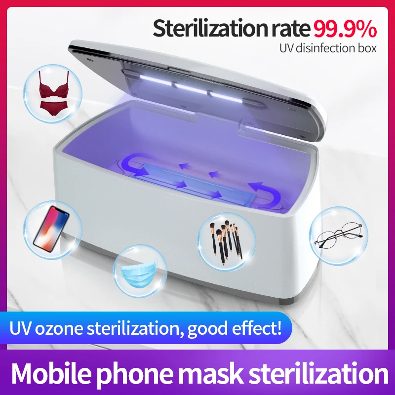 

UV Light Phone Sterlizer Box Machine Portable Multifunction Disinfection for Nail Tools Phone Toothbrush Makeup Jewelry Clean