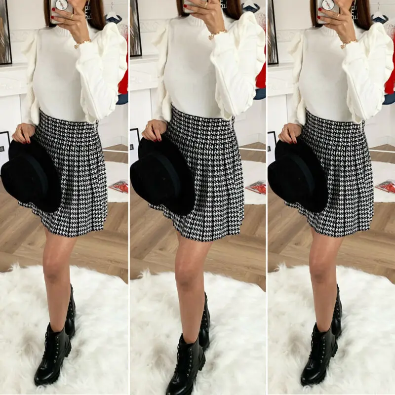 Женская облегающая мини юбка с высокой талией повседневное короткое коктейльное