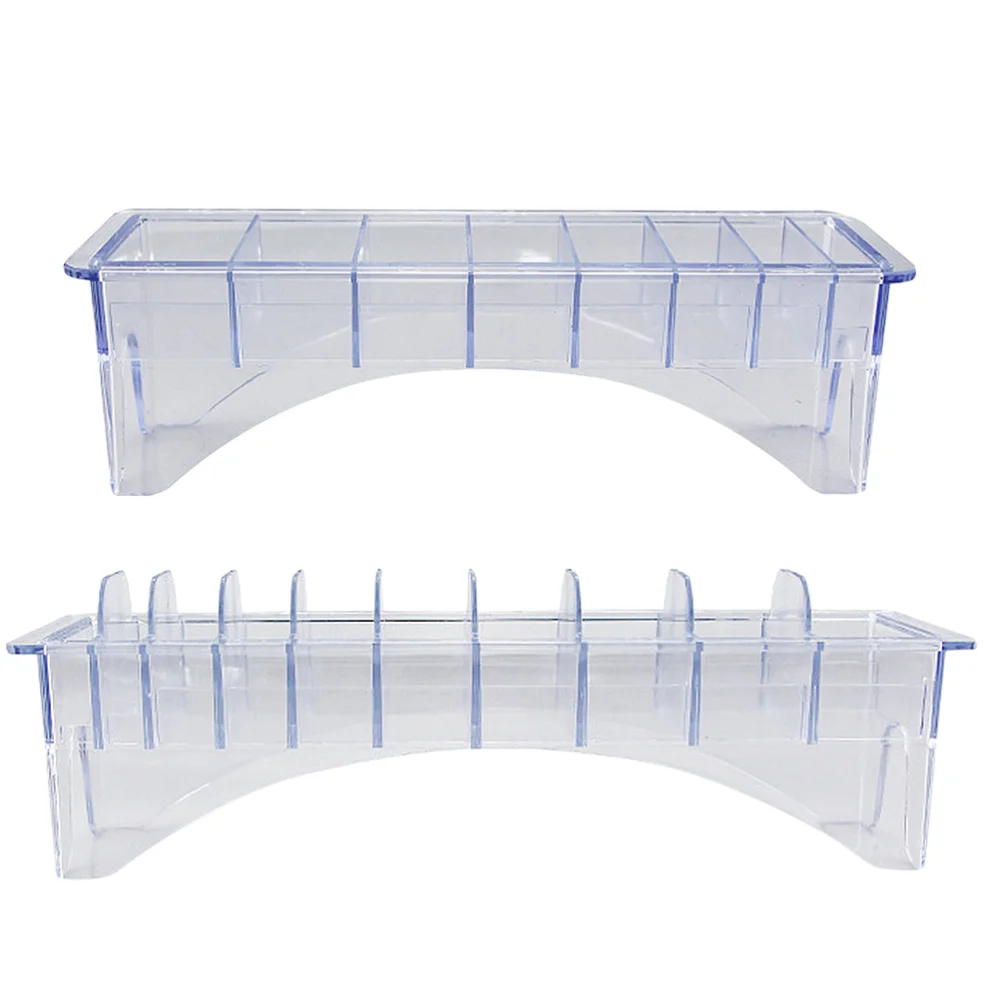 

1pc Universal Limit Comb Box Electric Clipper Caliper Storage Case Hairdressing Accessories (8 Slots)