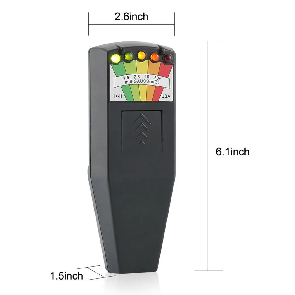 

K2 Electromagnetic Field EMF Gauss Meter Hunting Detector Portable EMF Magnetic Field Detector 5 LED Gauss Meter