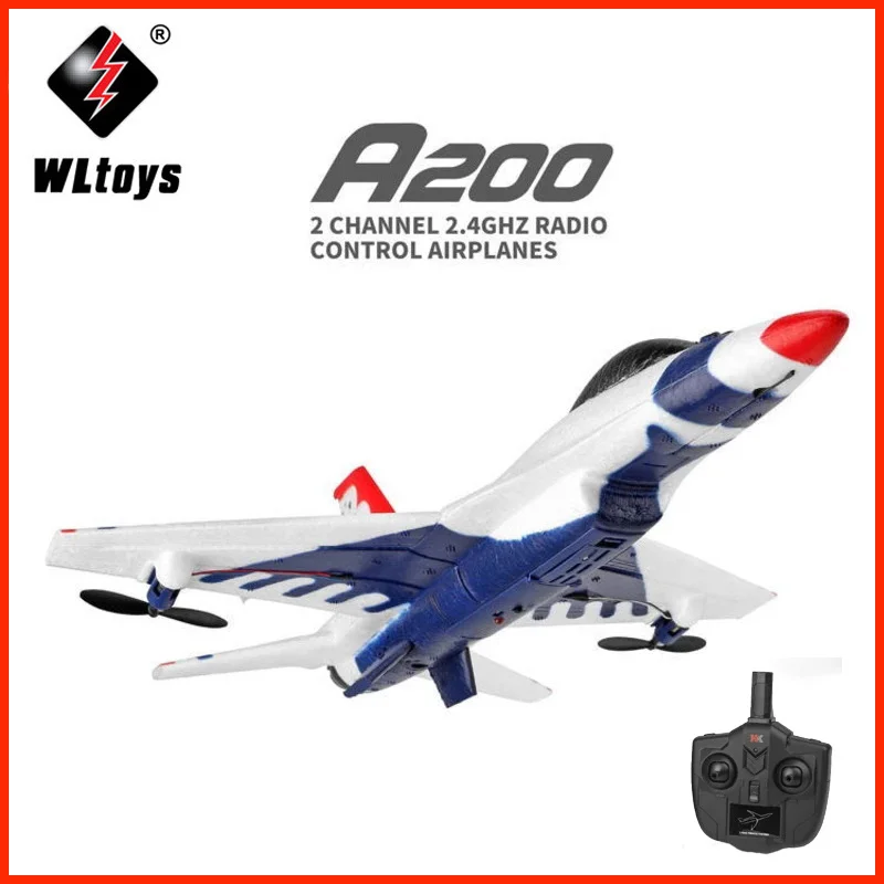 

WLtoys A200 (F-16B) телефон, 2,4 ГГц, 2 канала, время полета 12 минут, Epp электрическая модель с фиксированным крылом, игрушки для детей на открытом возду...