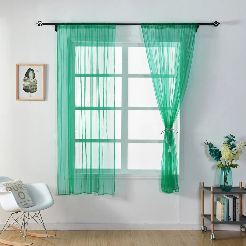 Занавески для окна гостиной занавески ограждения дверей детского однотонные с