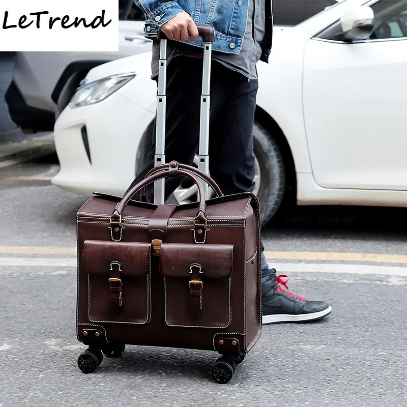 Wheel Suitcases Captain Travel Bag Business Carry On Trolley