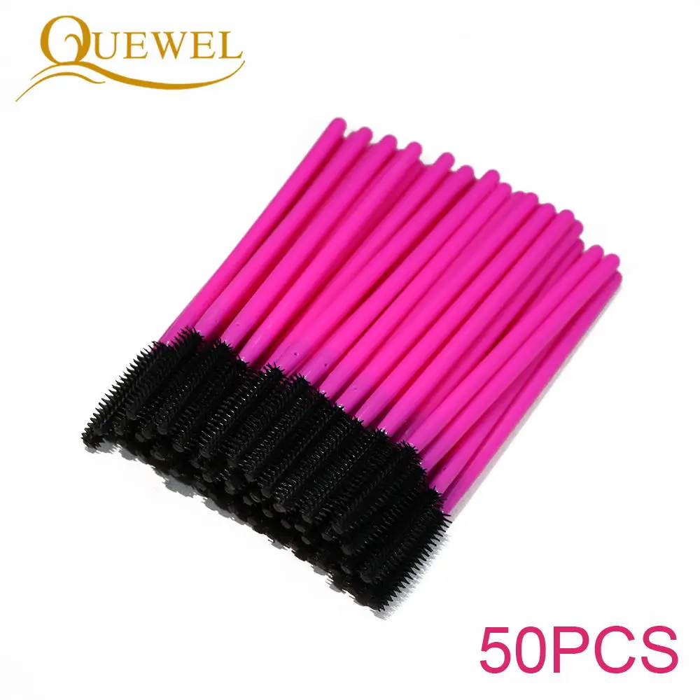 Black head 50 Pieces 50 шт., одноразовая щетка для ресниц, расческа, силиконовая гелевая тушь для ресниц, палочки для наращивания ресниц, профессиональный аппликатор, инструмент для макияжа глаз - Цвет: Black head 50 Pieces