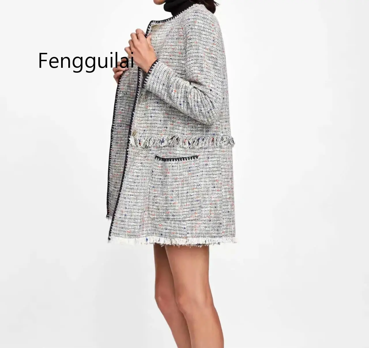FENGGUILAI тонкий пиджак костюм 2019 осень зима новый продукт Краш цвет украшение