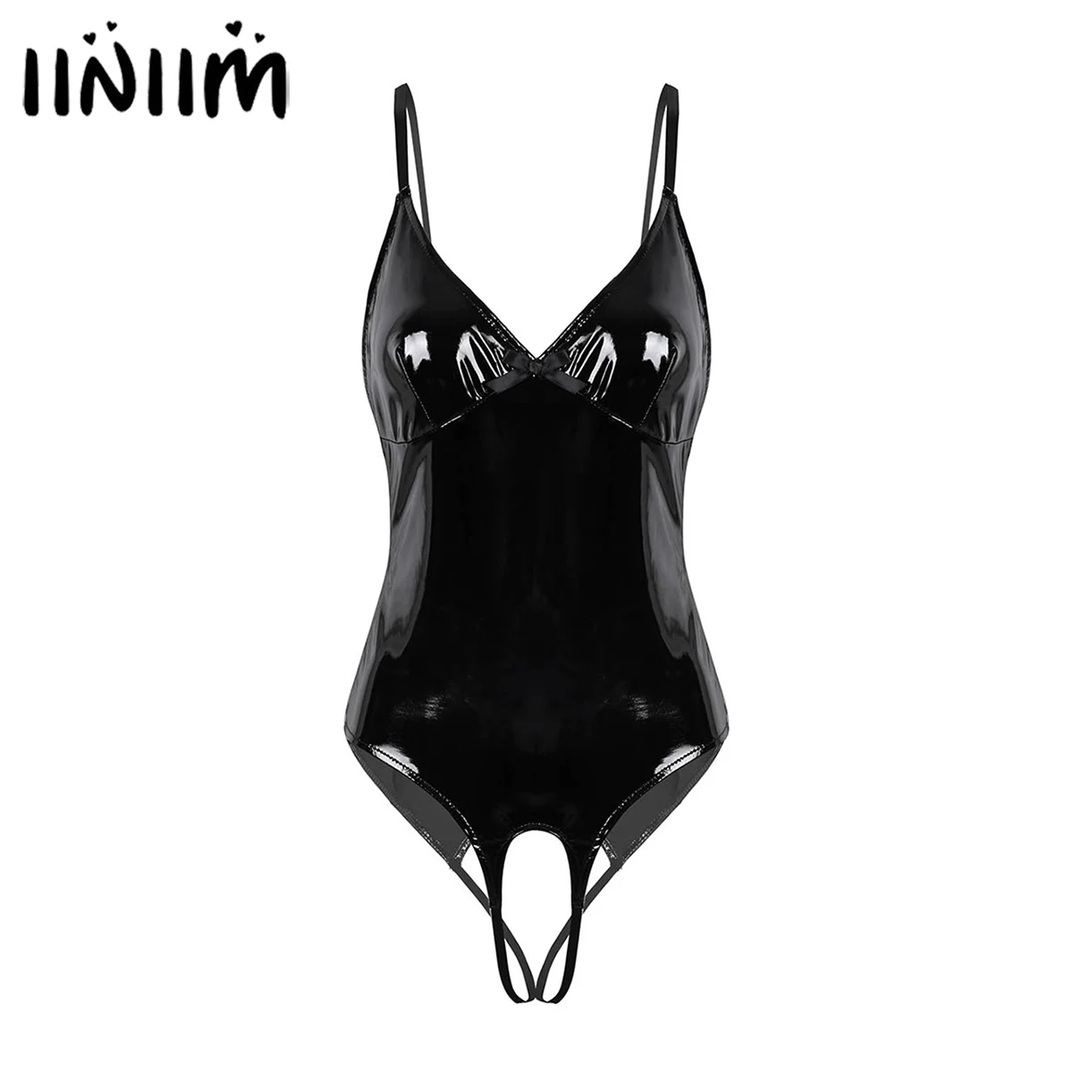 Iiniim/женское нижнее белье облегающий костюм Femme с открытой промежностью латексные