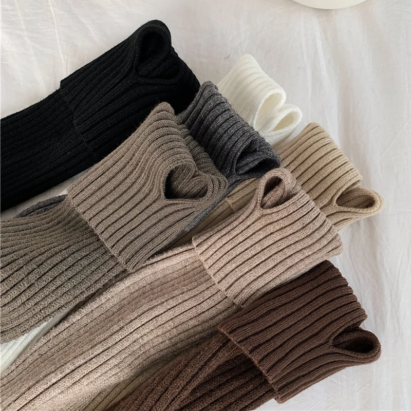 

Ladies Autumn/Winter Basic Base Shirt Turtleneck Striped Sweater Slim Pullover Stretch Top