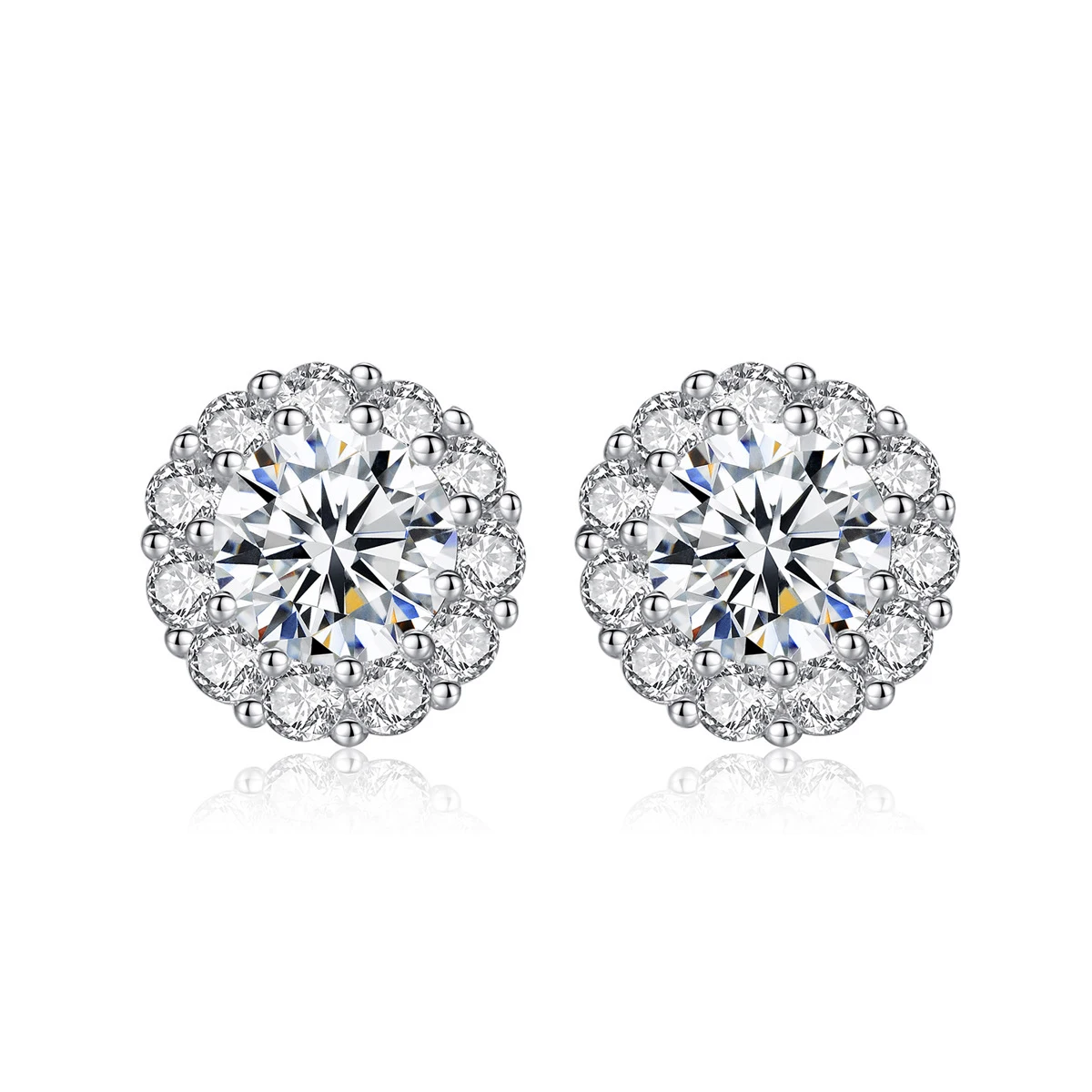 

S925 Sterling Silver AAA Zircon Exquisite Fashion Women's Gift Ear Stud