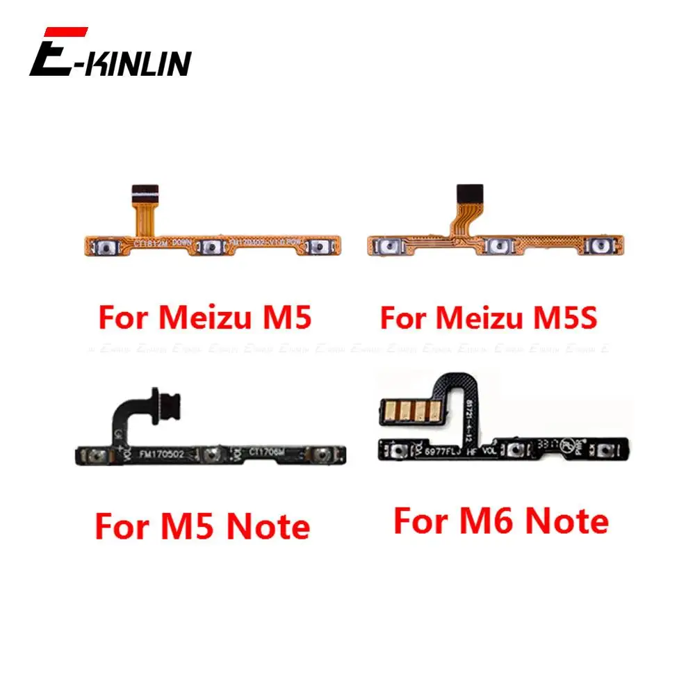 

Power ON OFF Mute Switch Control Key Volume Button Flex Cable For MeiZu M6 M5 M3 M2 Note M5S Replacement Parts