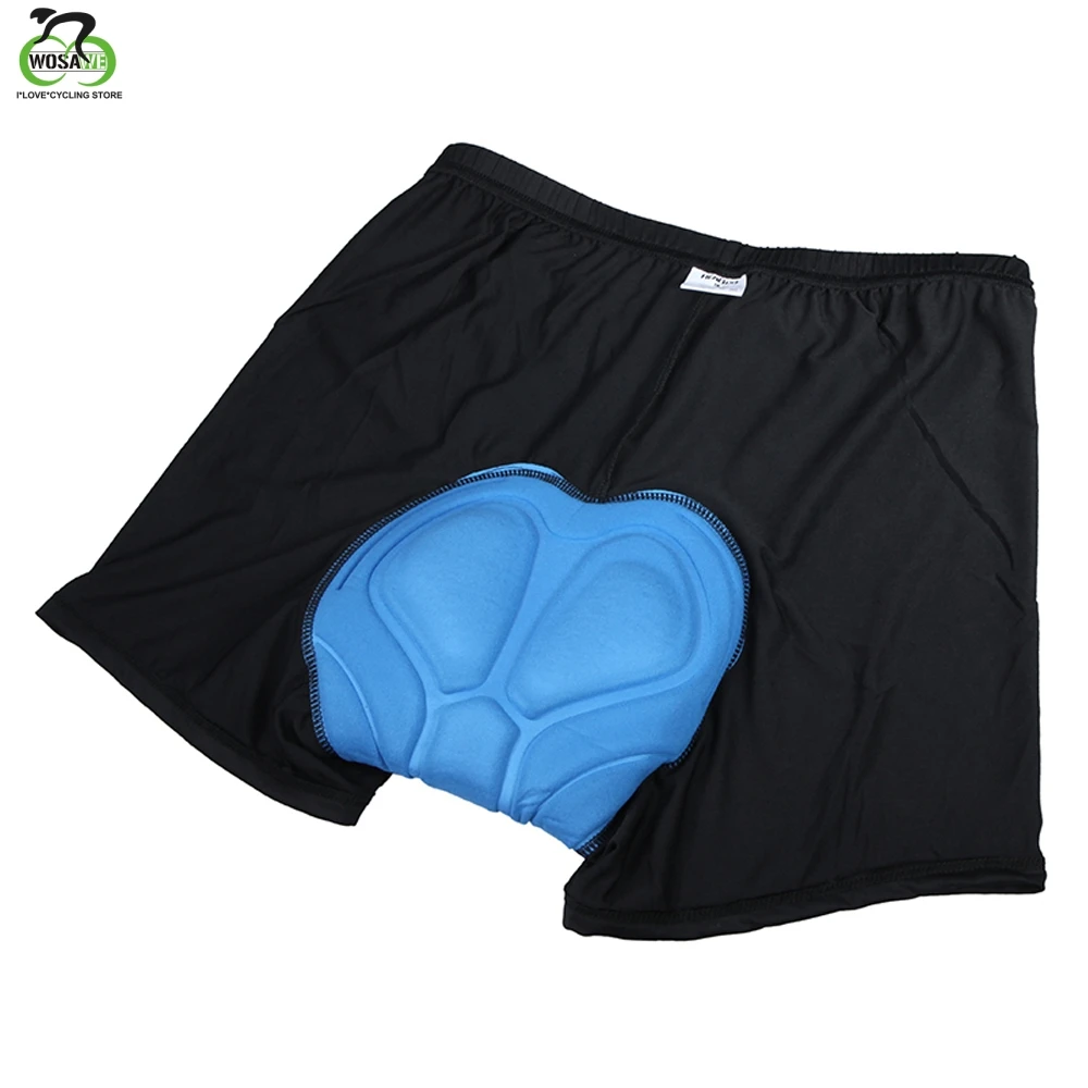 WOSAWE Men's Cycling Underwear Bicycle Mountain MTB Shorts Riding Bike Sport Underwear Compression Tights Shorts GEL Padded