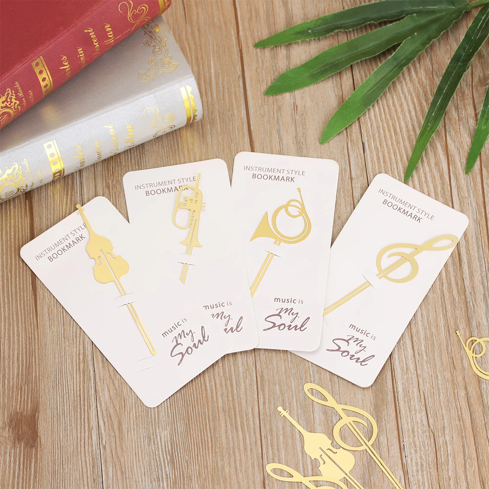 Новые милые 1 шт. Музыкальные инструменты форма золотой цвет металлические