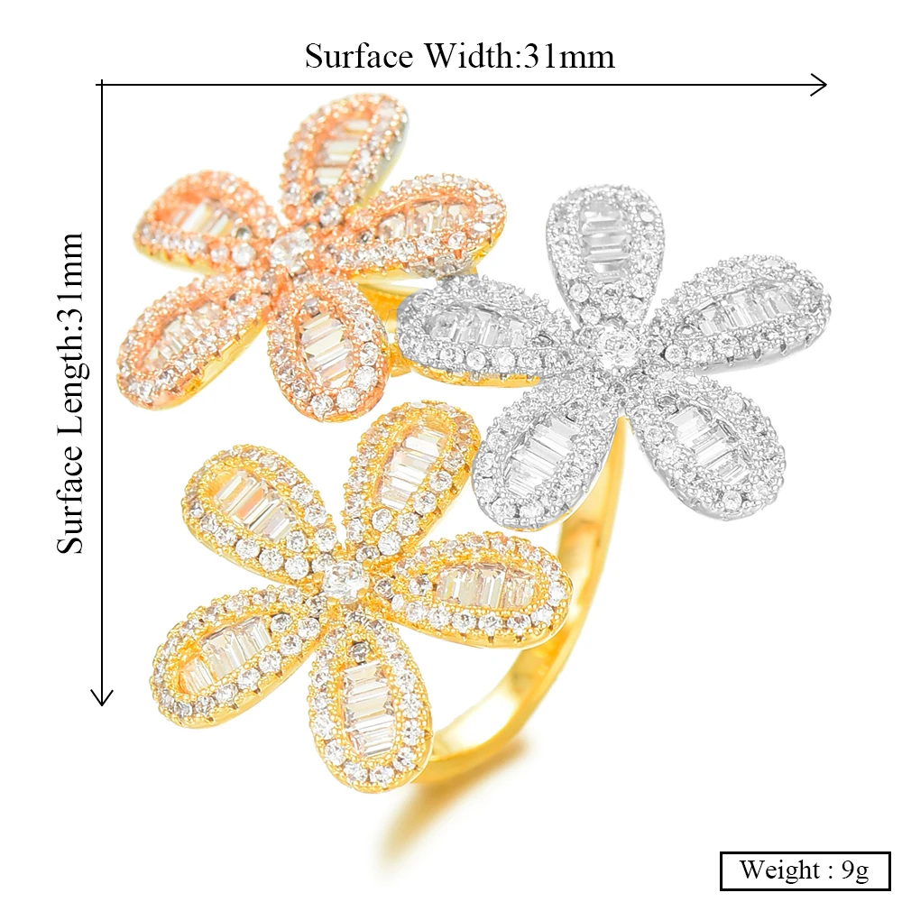 GODKI 2020 цветочные амулеты трендовые штабелируемые кольца с огранкой багета для