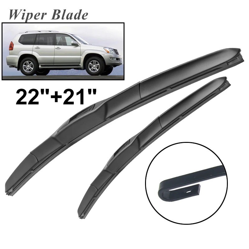 

Щетки стеклоочистителя okoстеклоочистителя RHD и LHD для Lexus GX470 2003-2009, лобовое стекло, переднее окно, 22 дюйма + 21 дюйм