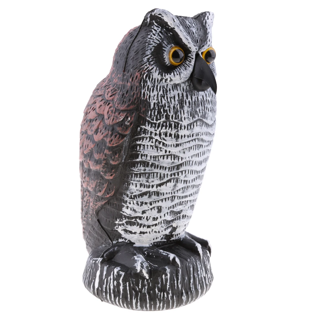 

Realistic Owl Decoy Statue Hand-Painted Garden Protector, Scares Away Squirrels
