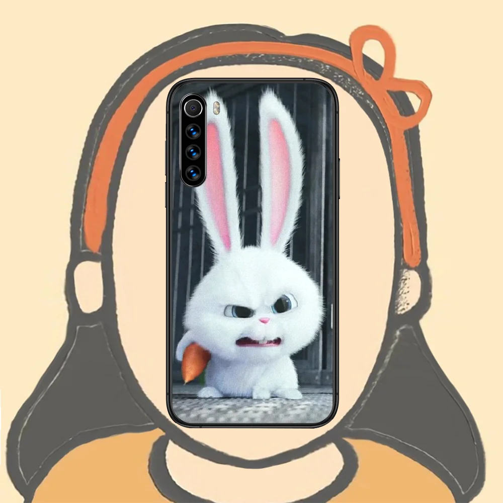 

cute animal Pet secret rabbit bunny Phone Case For Xiaomi Redmi Note 7 8 8T 9 9S 4X 7 7A 9A K30 Pro Ultra black Cover Fashion