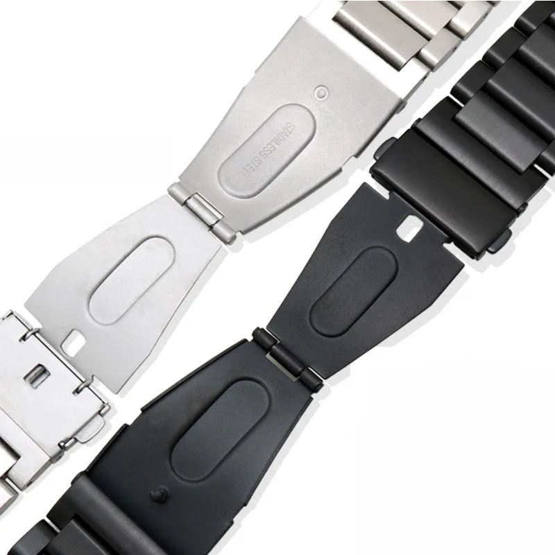 For Timex T2N721T2N720 TW2R55500 739 watch strap 22*15mm Stainless steel lug end watchband black silver men's bracelet
