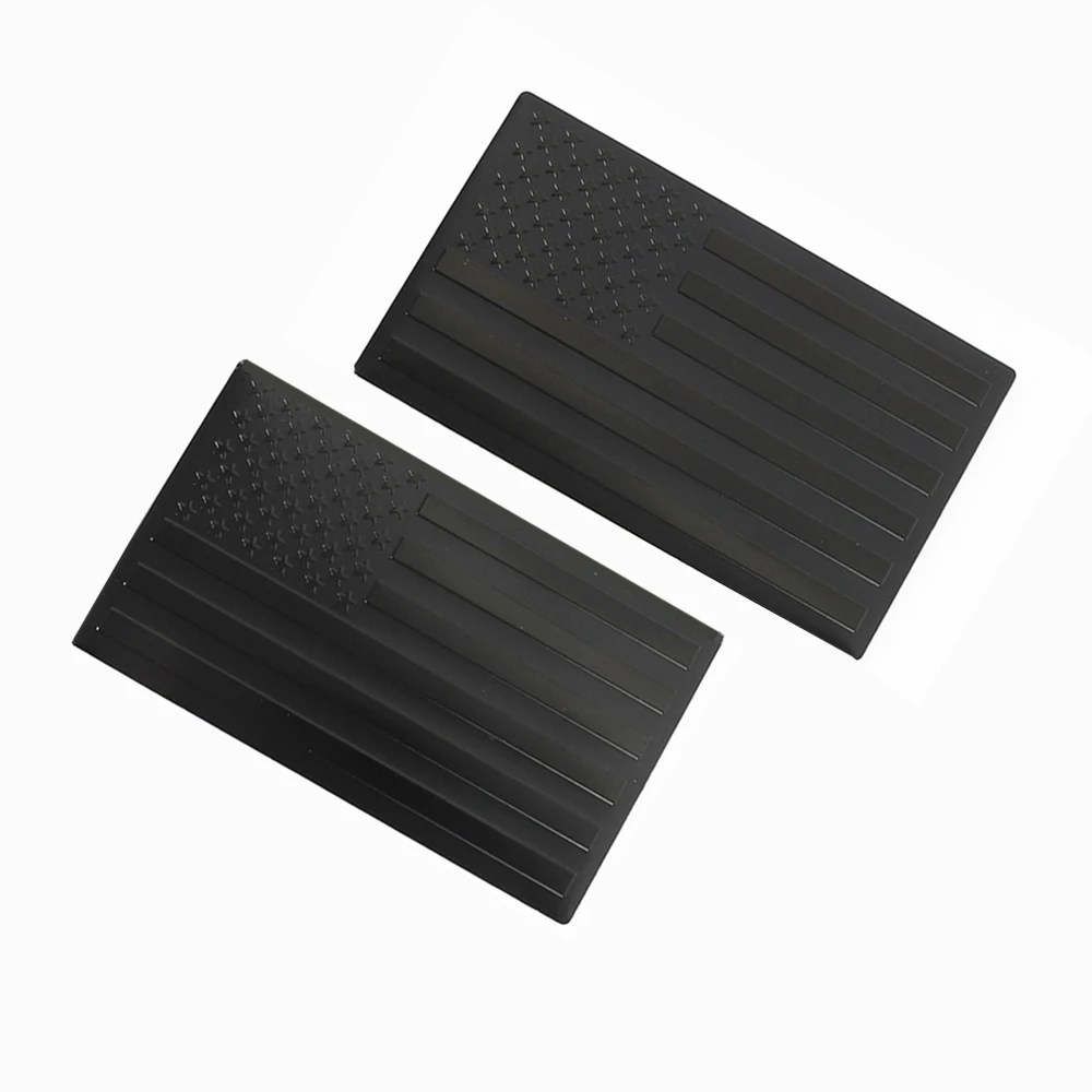 2 шт. 12 5x7 8 см все черный американский флаг США наклейка в полоску металлические