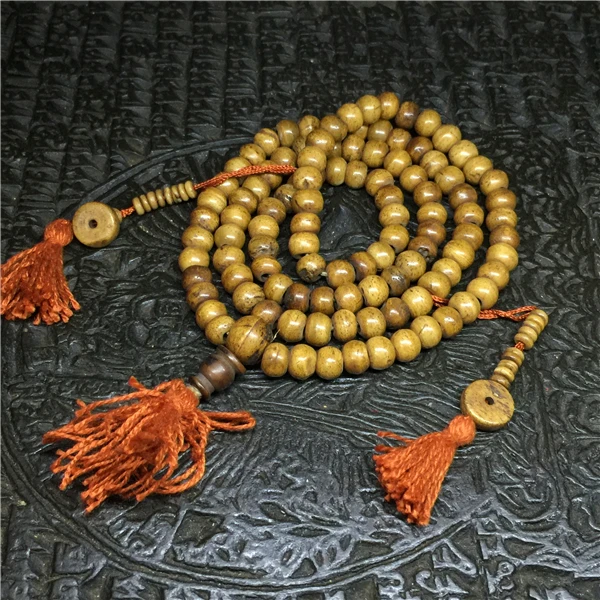 8mm Tibetischen Buddhismus 108 Knochen Gebetskette Mala Halskette