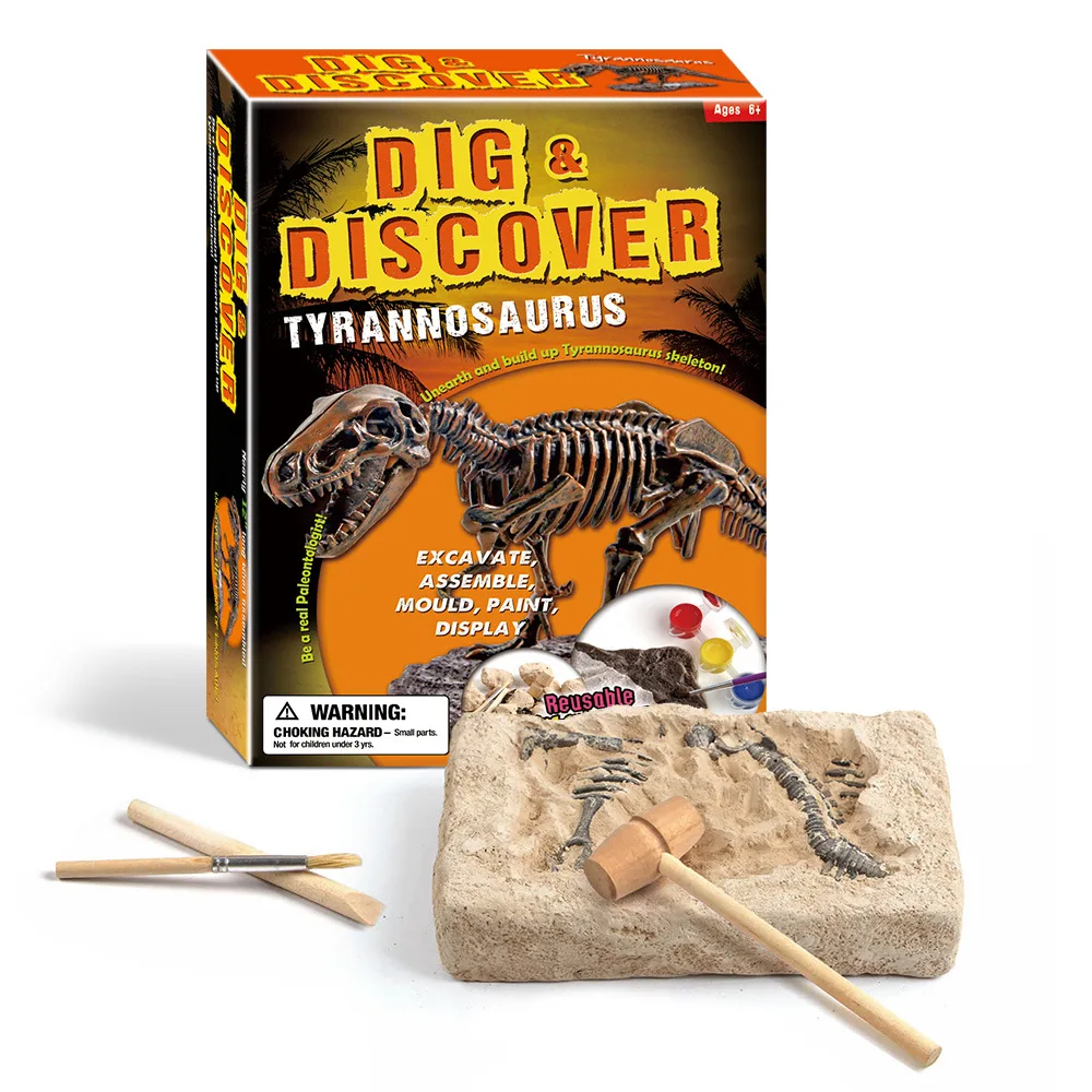 

Educational DIY Archaeological Toy Set Manufacturers Cross-Border Wholesale Painted Dinosaur Fossil Mining Assembled Toys