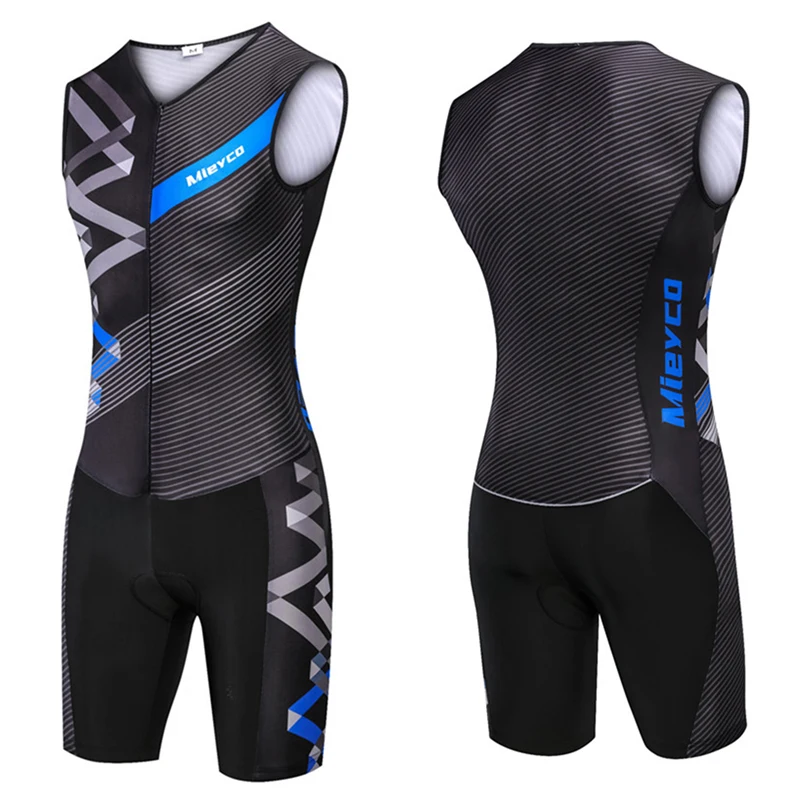

Mieyco Triathlon Suit Sleeveless Jumpsuit Skinsuit Male MTB Maillot Ciclismo Clothing Set Sportswear One-Piece Men's Swimsuit
