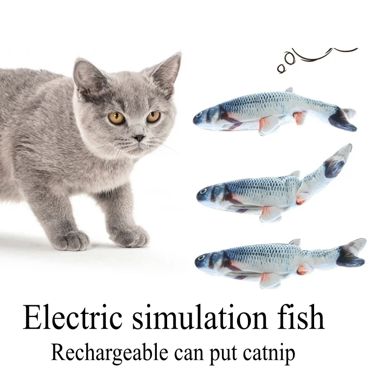 

Cat Toy Electric Fish Funny Simulation Charging Dancing Fish Pet Cats Toys Interactive Cat Toy Gifts Type Can be put Catnip