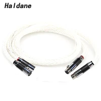 haldane pair hifi 1616ag 7nocc silver plated xlr male to female audio speaker wire hi end carbon fiber 3pin xlr balanced cable