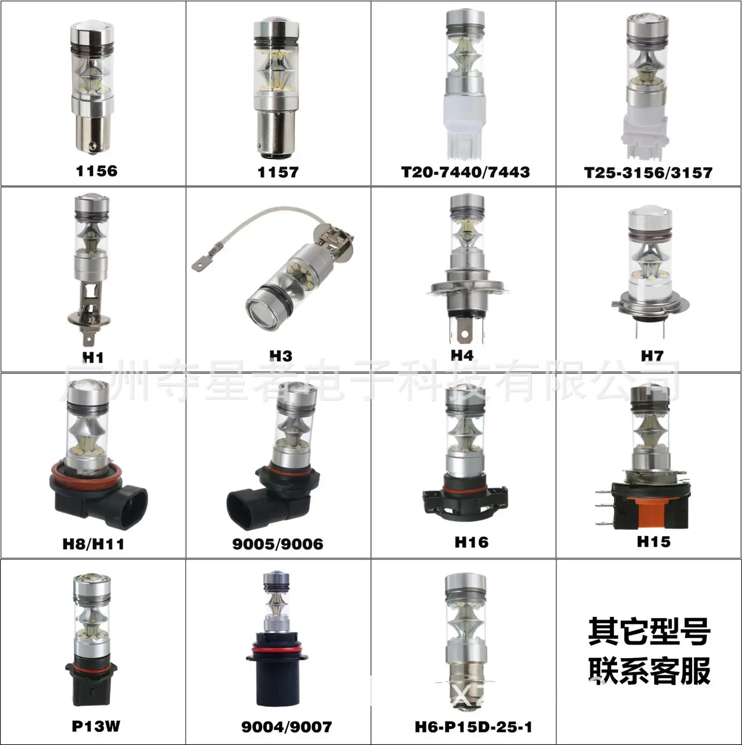 H1 H3 H4 H6 H7 разъем 12V 100W 6500K 1000Lm светодиодный Противотуманные фары лампы белые