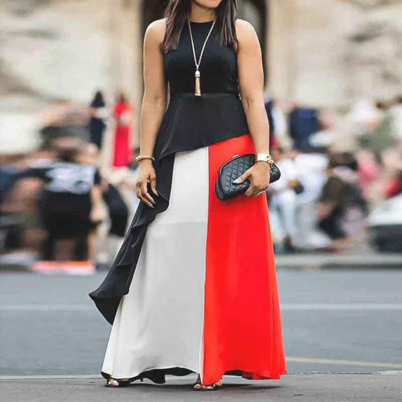 Женские новые летние Вечерние черные элегантное платье Макси сексуальные