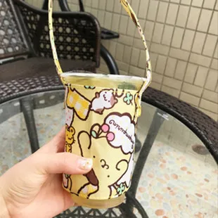 Cup sleeve A Pom Purin Защита окружающей среды мешок чашки ручные чашки напитков гидроизоляция портативный набор чашки в приемной сумке Snopy Dufy - Цвет: Cup sleeve A