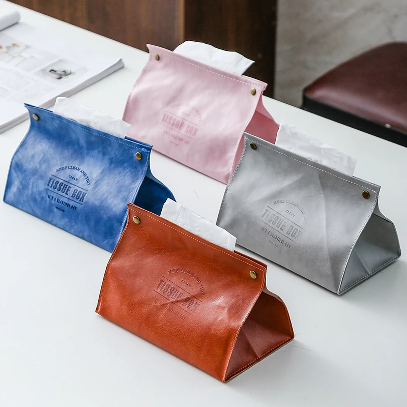 

Многофункциональная Кожаная искусственная кожа для домашней гостиной, искусственная коробка для хранения салфеток, семейный набор в сканд...