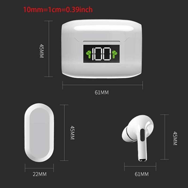 

New Wireless Headphones TWS Bluetooth Earphones Touch Control Sports Waterproof
