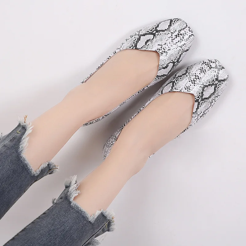 

CEYANEAOingle-shoe women 2019 spring and autumn the hundred-mouth flat-bottomed flat square cow rib shoes with soft bottom