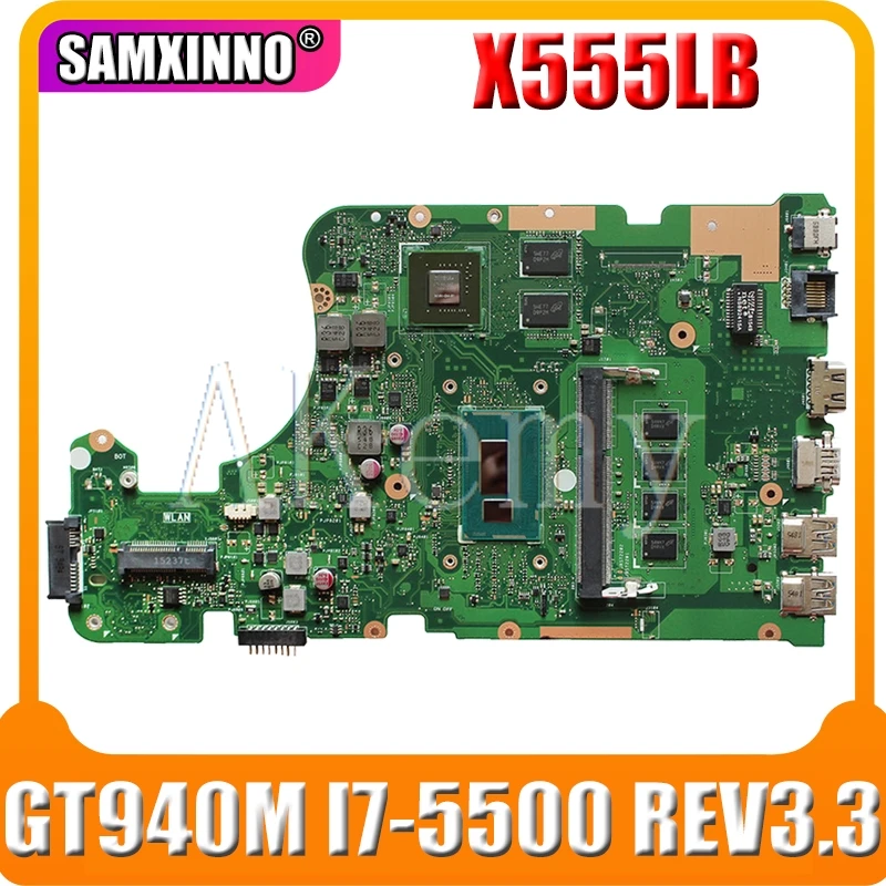 

EDP X555LB mianboard X555LD REV 3,3 для For Asus X555LJ X555LF X555LB X555LP материнская плата для ноутбука cpu 4GB-RAM I7-5500 GT940M/2GB