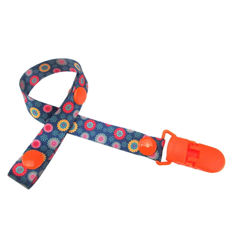 Цепочка для соски с мультяшным принтом фиксированная кнопка зажим цепью лента