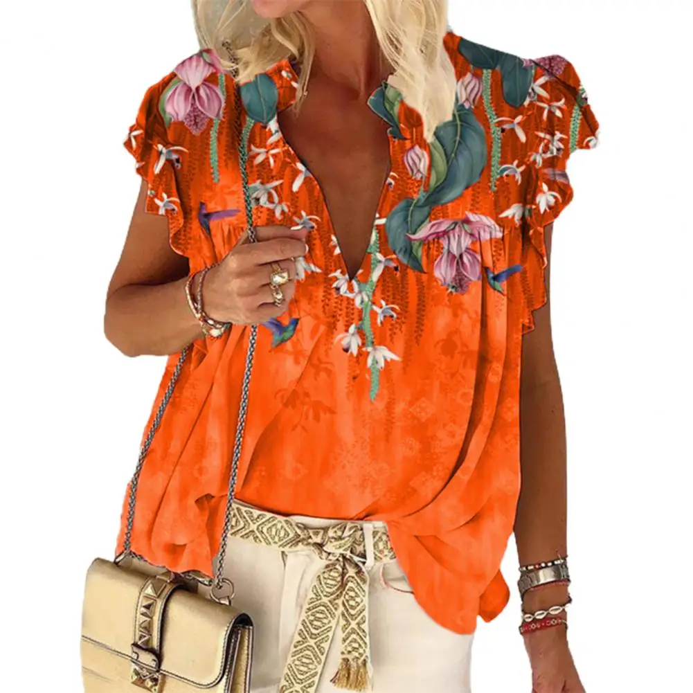 Блузки для женщин женская летняя футболка с v-образным вырезом коротким рукавом