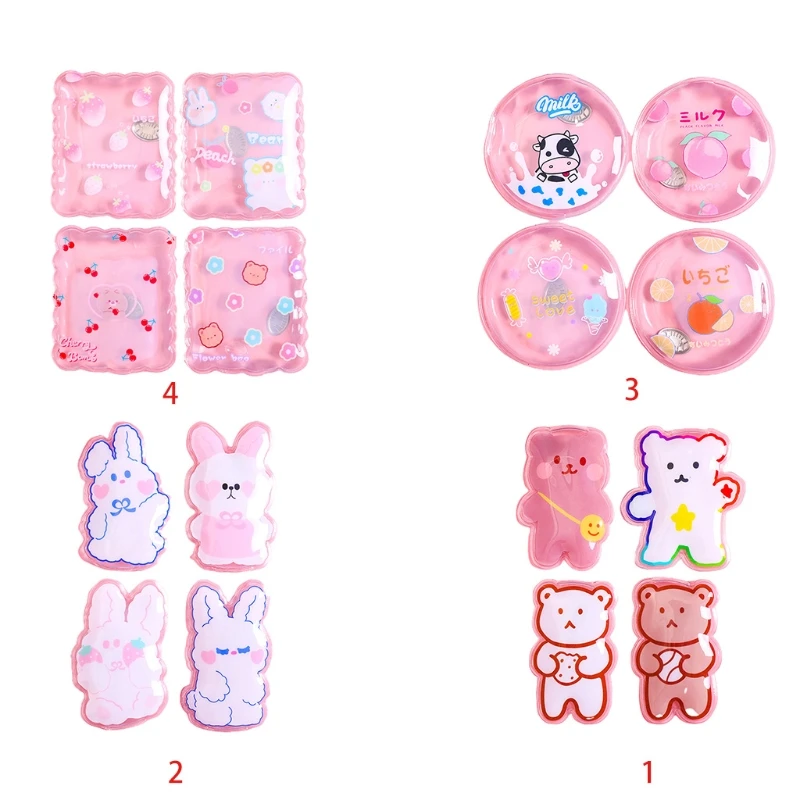 

4 предмета в комплекте, зимнее мини-профилактические согревающие грелка для рук многоразового использования с героями мультфильмов жидкий ...