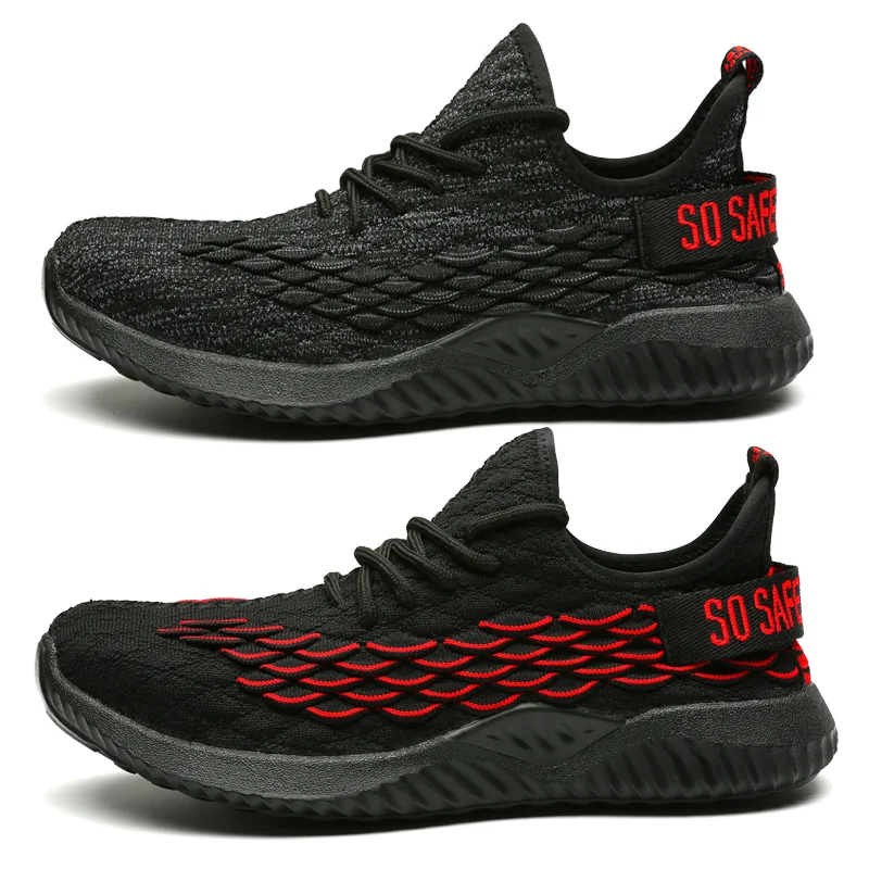 

Indestructible Summer Breathable Male Anti-smash and Anti-puncture High Bullet Flying Mesh Bukevlar Stab-proof Safety Shoes