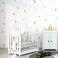 cute cartoon animal pink wall papers home decor for girls bedroom beige blue children boy room non woven wallpaper for walls