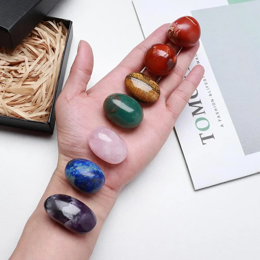 

10 Pieces/box Of Natural Crystal Gem Healing Stone Quartz Chakra Holiday Children's Decor Home Jewelry Gift Box Mineral Q2O2