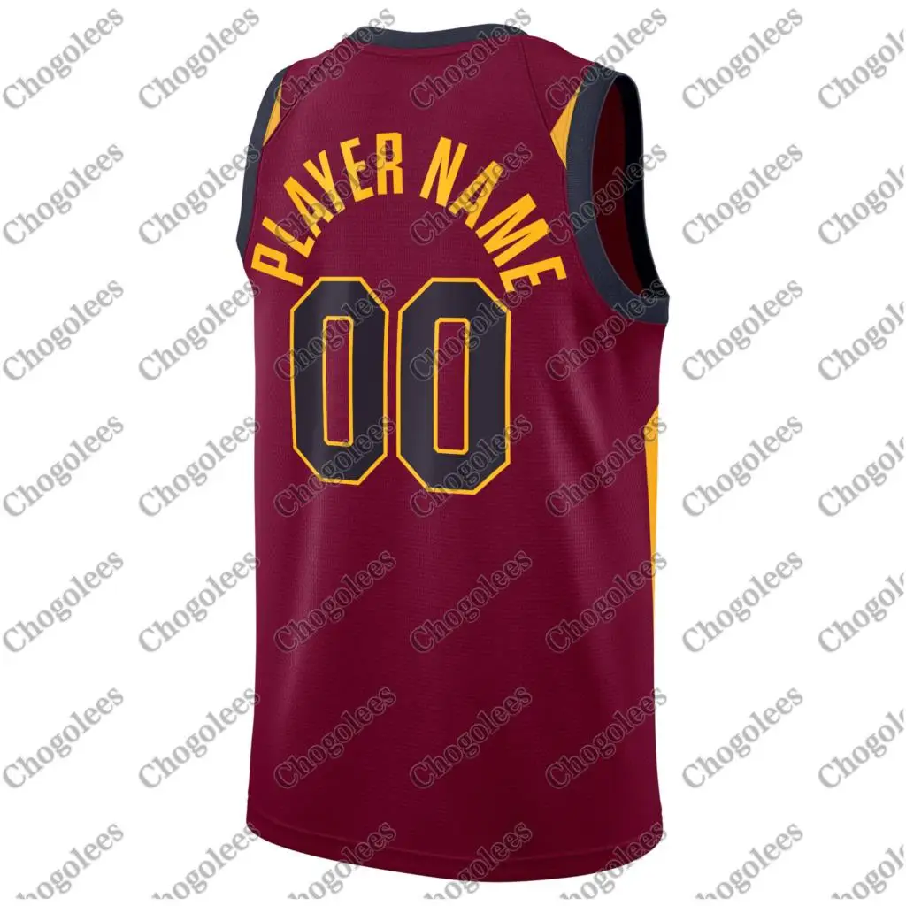 

Men Basketball Jersey Cleveland Swingman Custom Jersey Maroon Icon Edition
