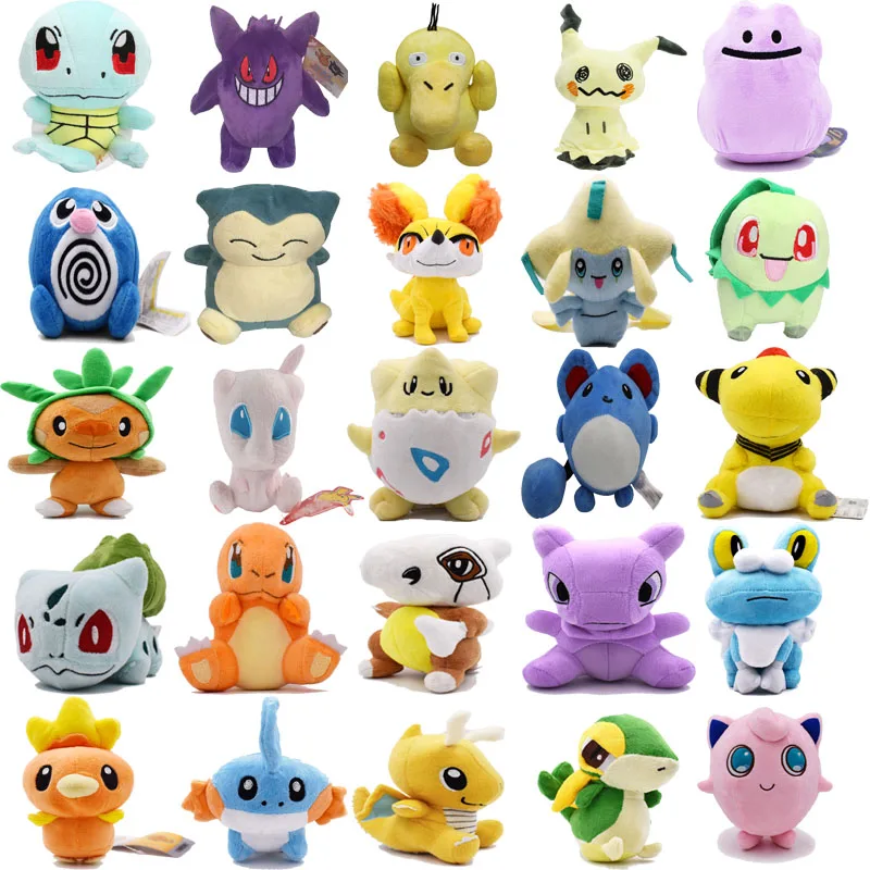Плюшевые игрушки Mimikyu Cubone чармандер Raichu Psyduck Mew Ditto драгонит Lapras плюшевые куклы для